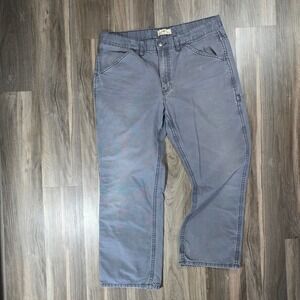 Blue Mountain Mens Gray Cotton Canvas Work Utility Pants 36x30 19-R021-U7